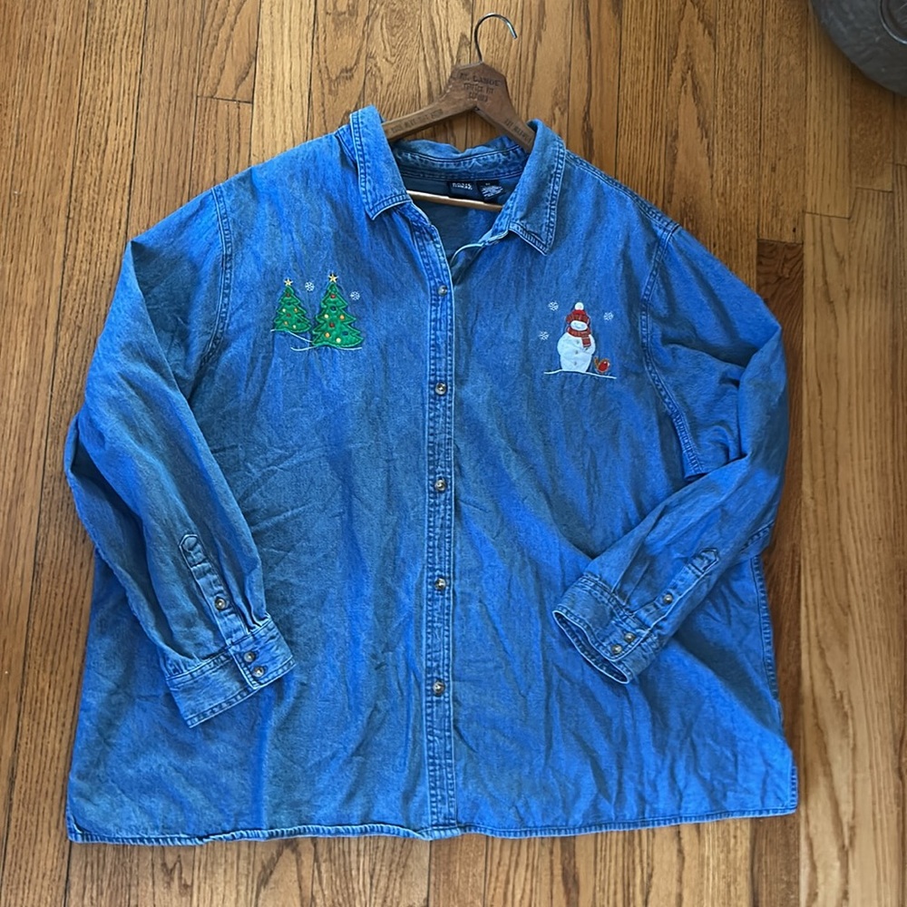 Vintage Basic Editions 3x Denim Winter Button Dow… - image 4